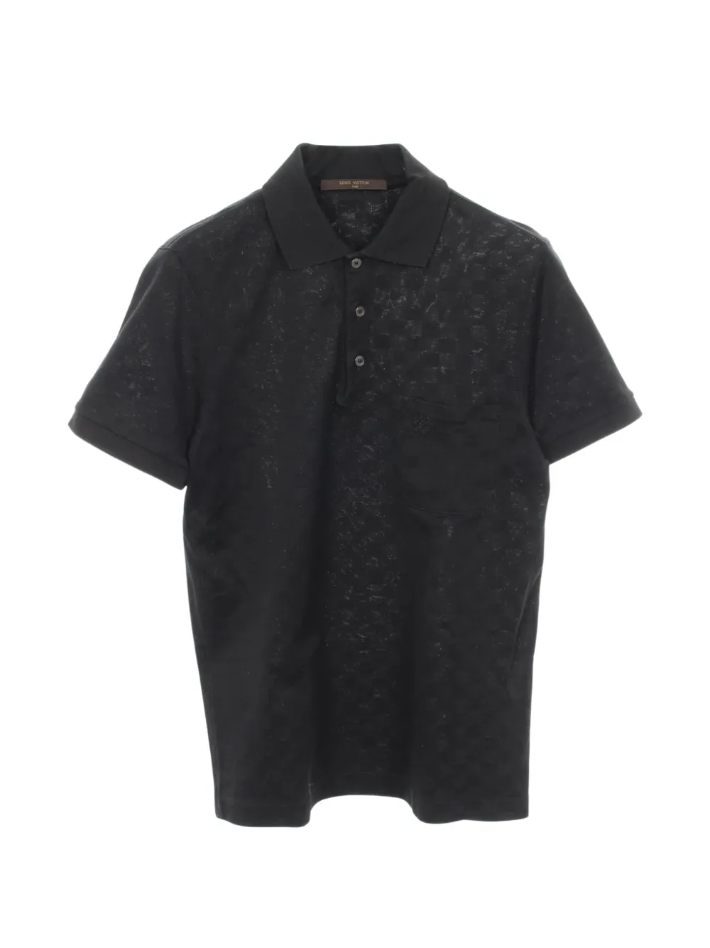 Louis Vuitton Pre-Owned 2010s Damier embroidered polo shirt - Nero