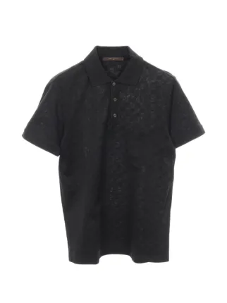 Louis Vuitton Pre-Owned 2010s ダミエ ポロシャツ | ブラック