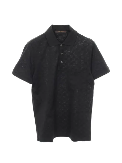 Louis Vuitton Pre-Owned 2010s Damier embroidered polo shirt
