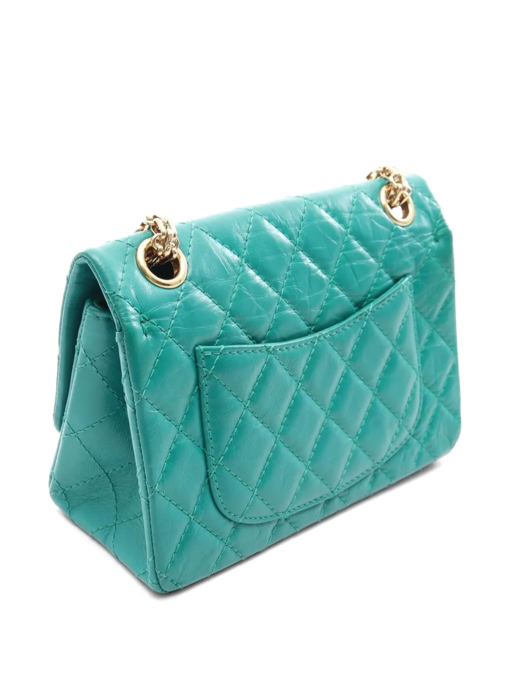 Chanel Pre-owned 2019 2.55 Quilted Shoulder Bag in Green, view 2