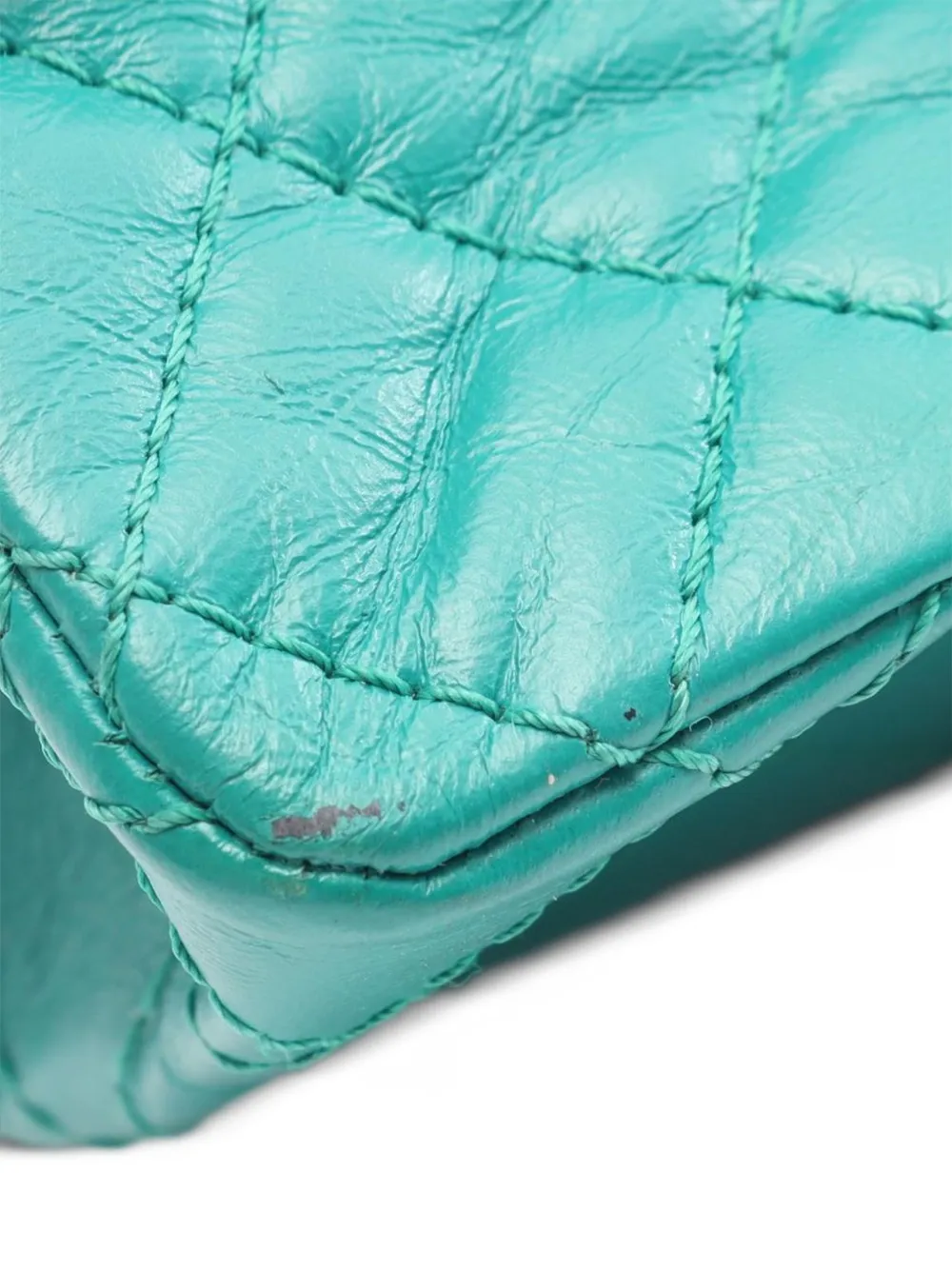 Chanel Pre-owned 2019 2.55 Quilted Shoulder Bag in Green, view 4