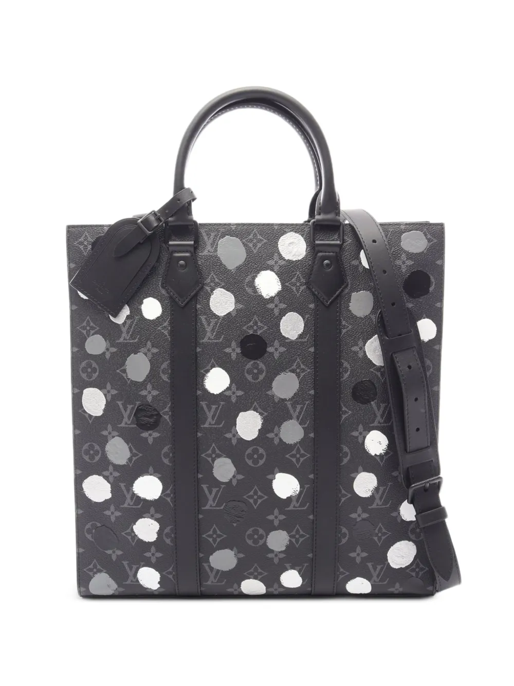 Louis Vuitton Pre-Owned LOUIS VUITTON × yayoi kusama Sac Plat Monogram Eclipse 2WAY Handbag tote bag - Nero