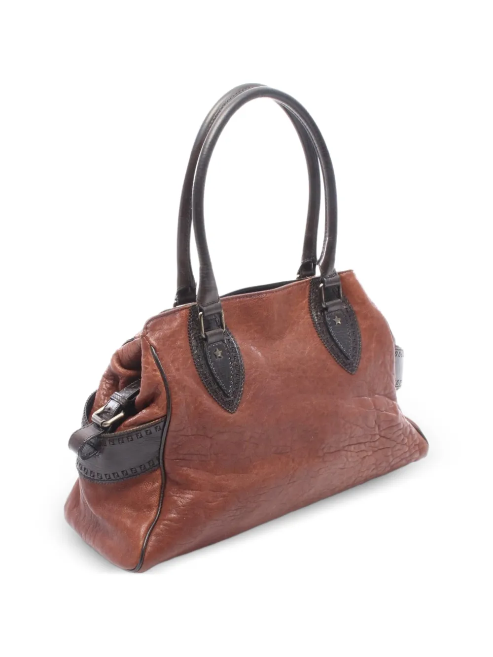 Fendi Pre-owned 2000s Leather Tote Bag in Brown, view 2