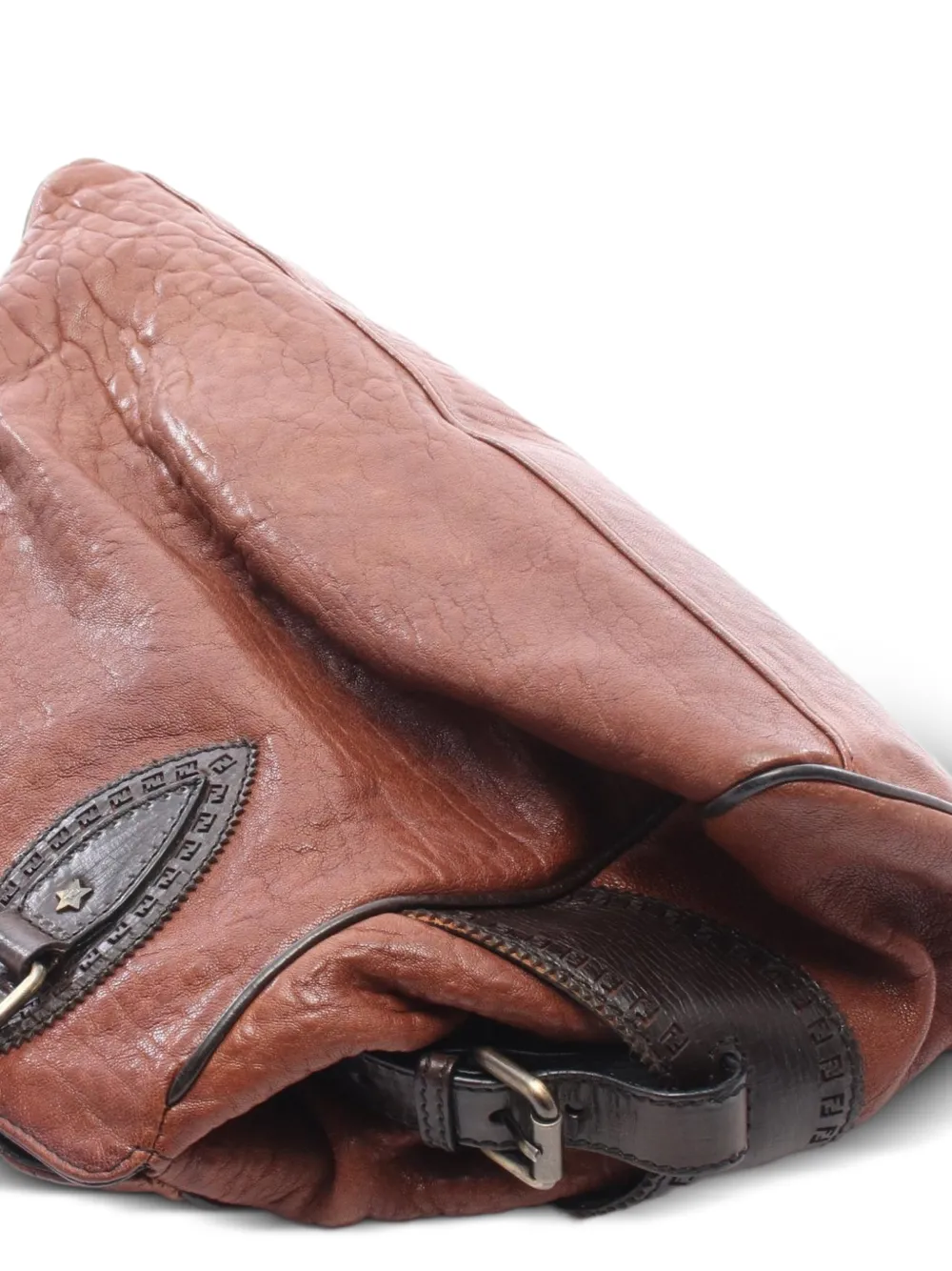 Fendi Pre-owned 2000s Leather Tote Bag in Brown, view 3