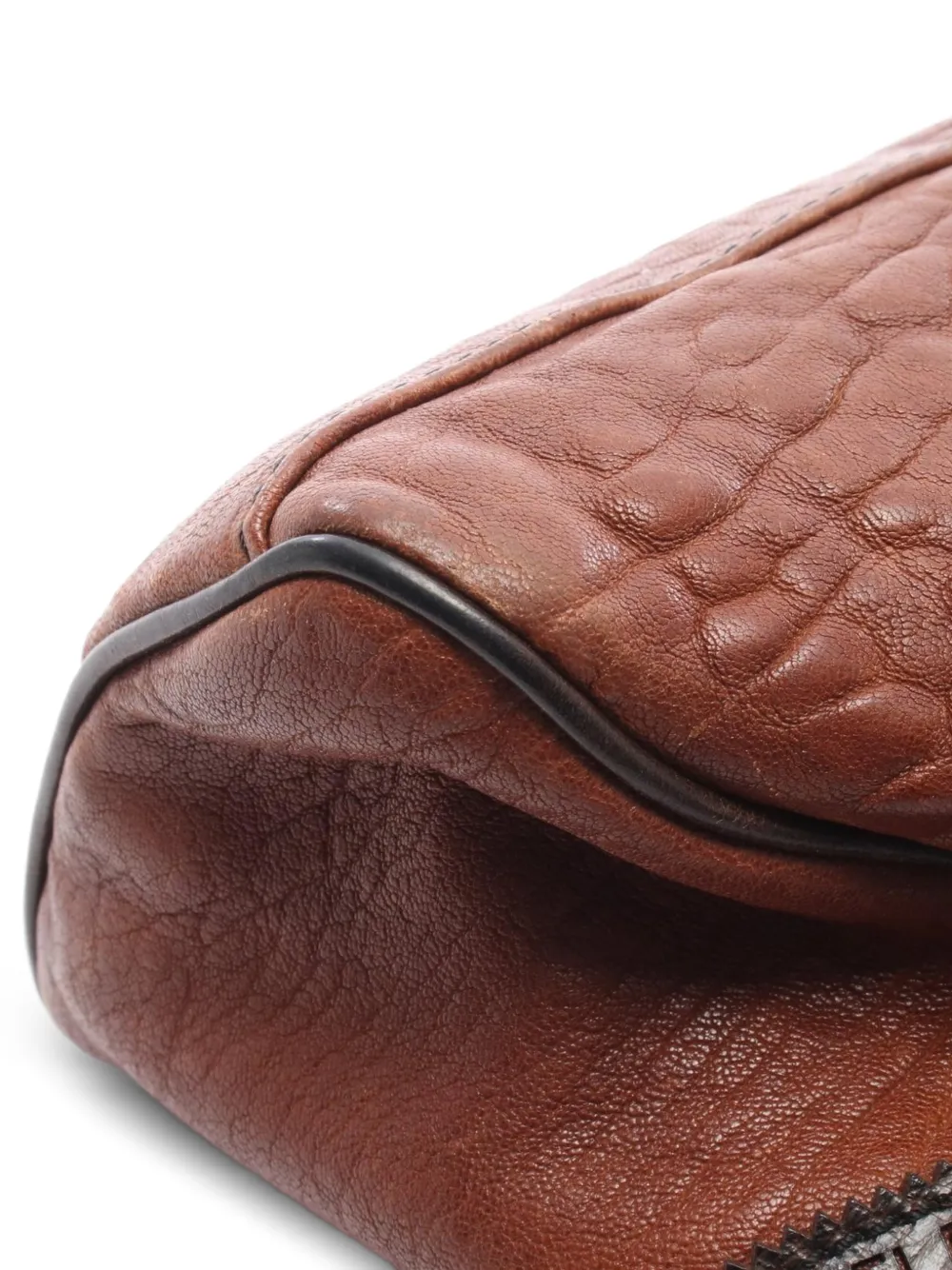 Fendi Pre-owned 2000s Leather Tote Bag in Brown, view 4