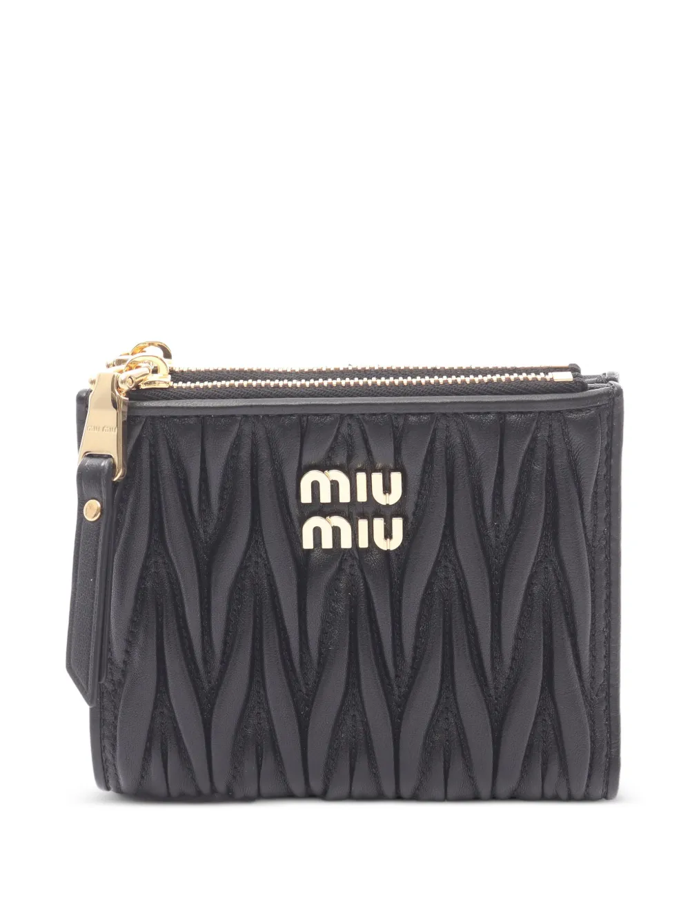 Miu Miu Pre-Owned Matelassé bi-fold wallet - Nero