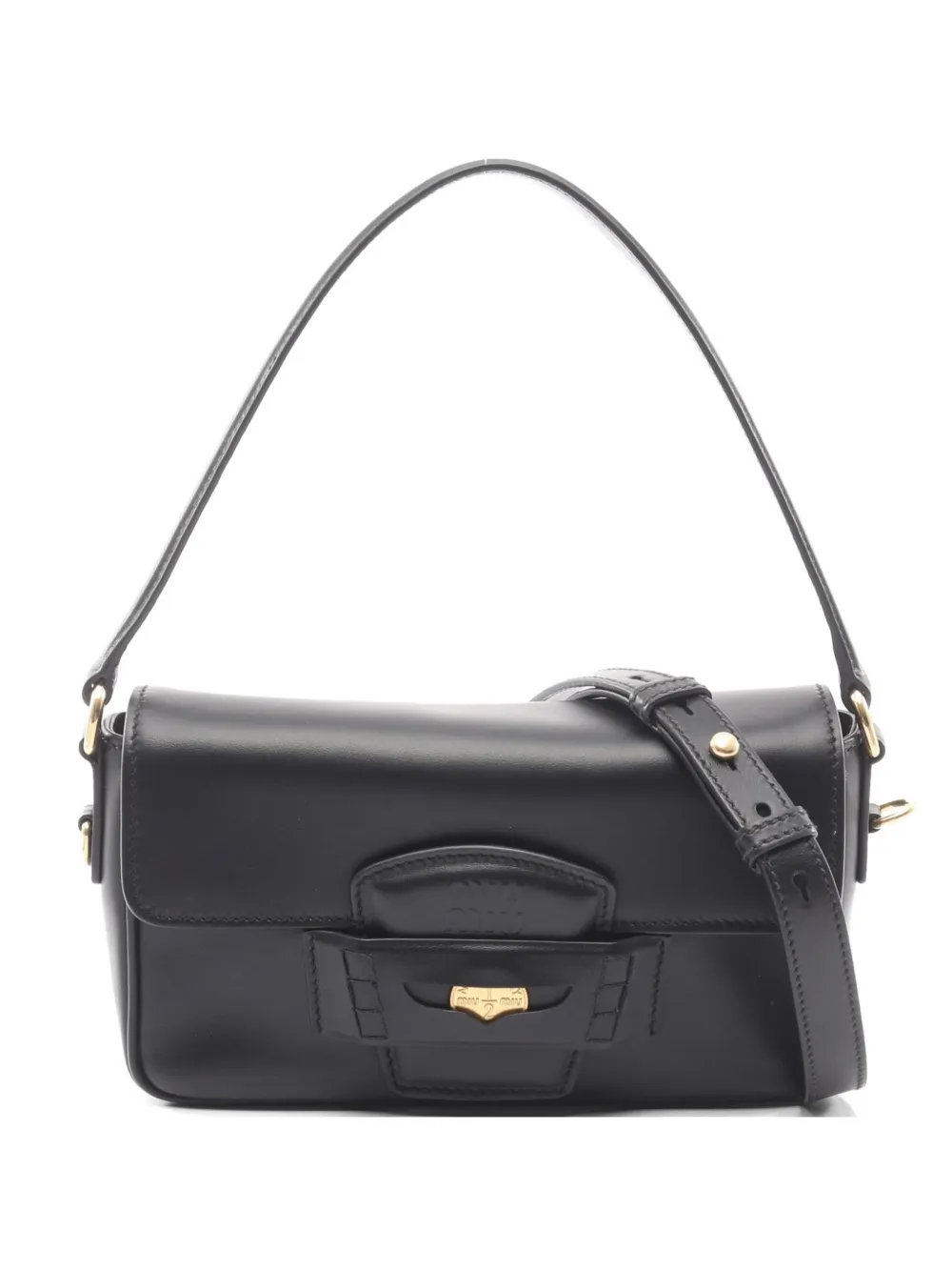 Miu Miu Pre-Owned 2010s Penny leather shoulder bag - Nero