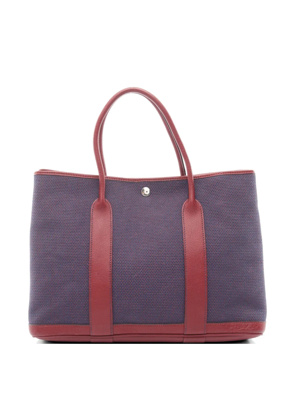 Hermès Pre-Owned 2014 PM Garden Party leather-trim tote bag - Blue