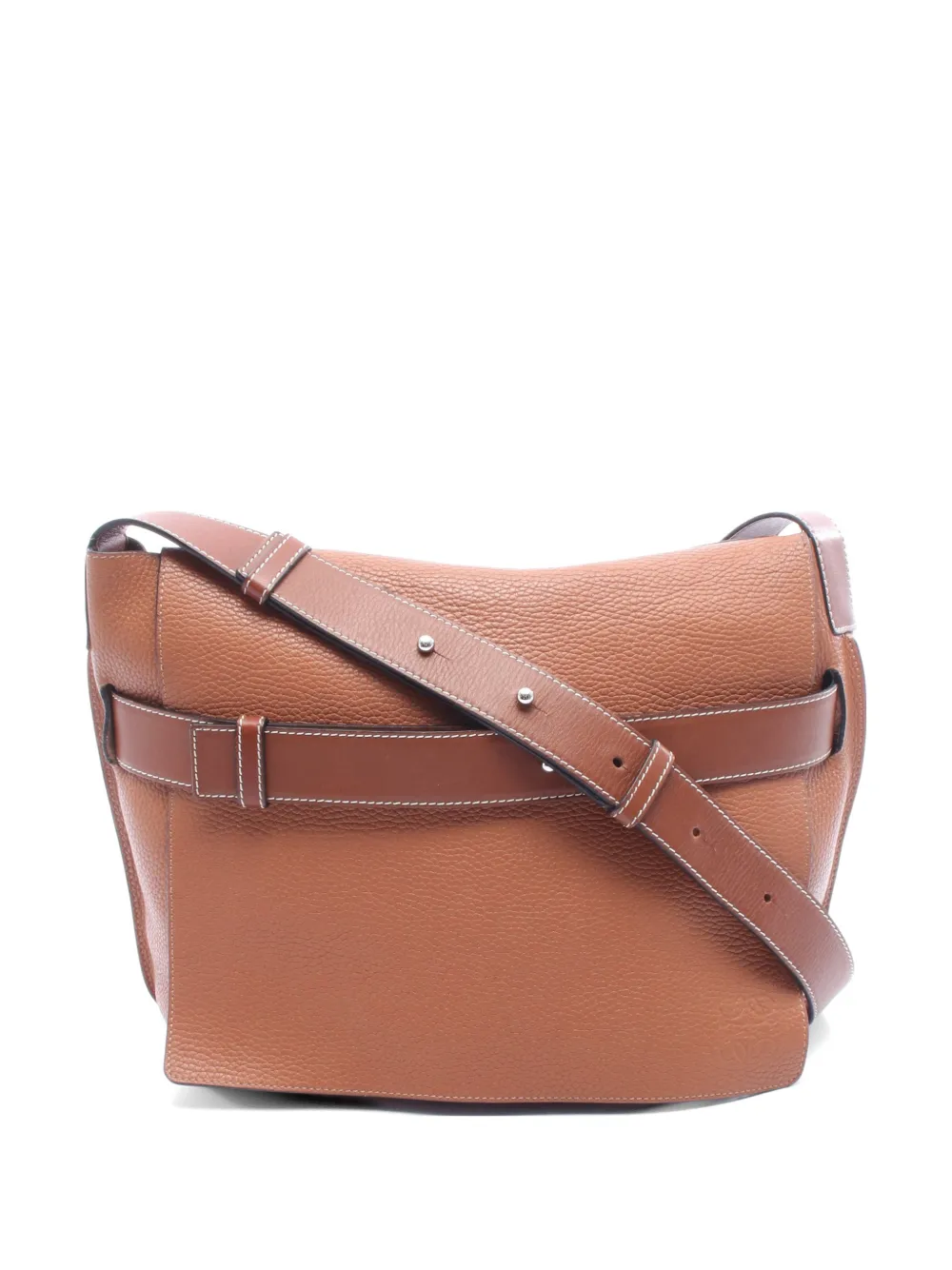 Loewe Pre-Owned 2000s leather messenger bag - Brown