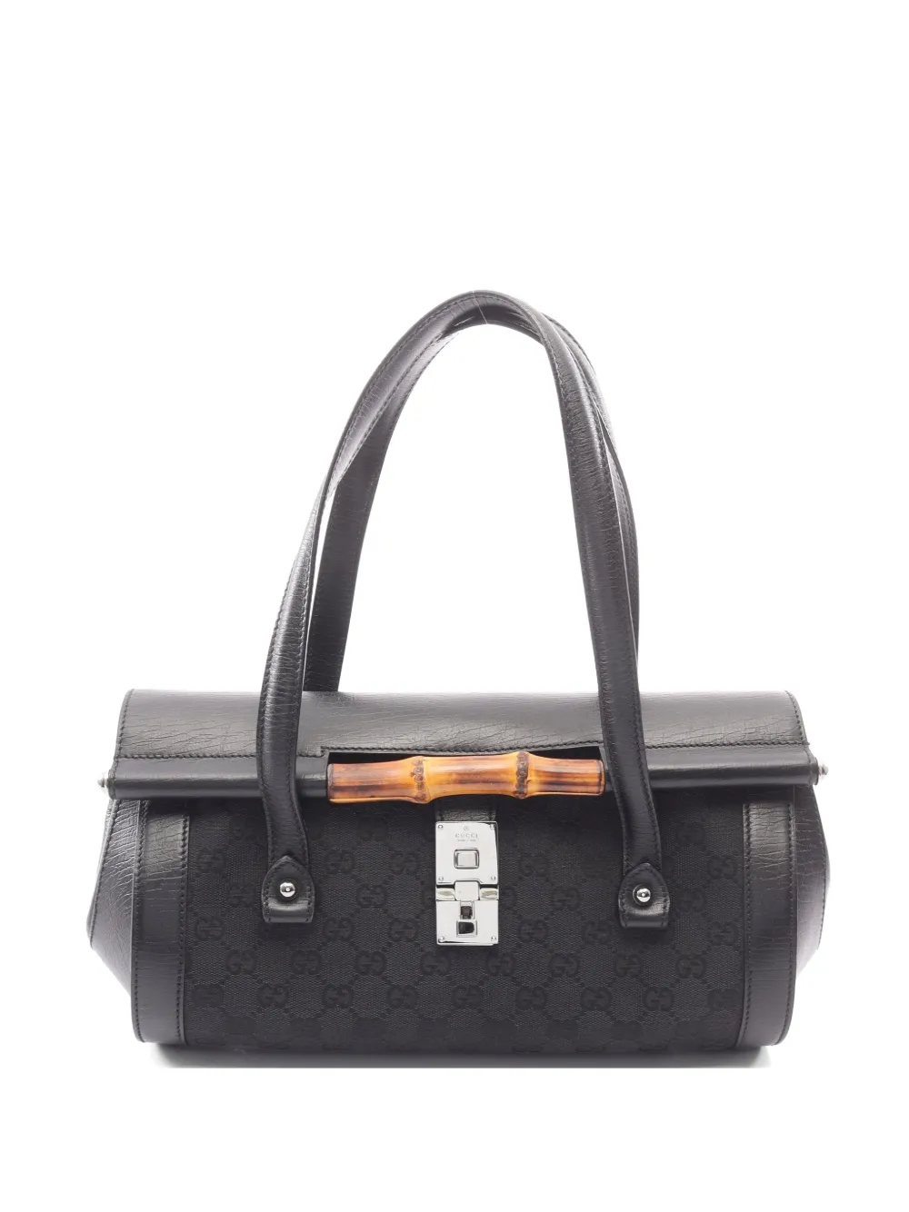 Gucci Pre-Owned Bamboo GG canvas handbag - Schwarz