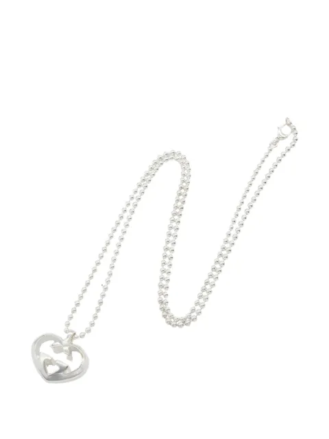 Gucci Pre-Owned 2010s heart Interlocking G necklace
