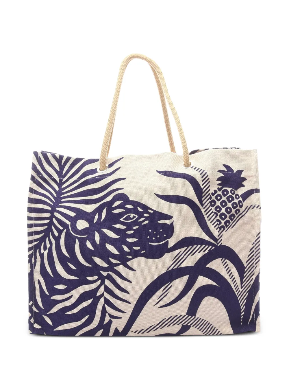 Hermès Pre-Owned 2010s Tigre a l'Ananas beach bag - Toni neutri