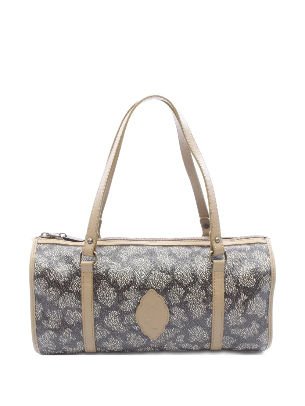 Saint Laurent Pre-Owned 2000s leopard-print Boston bag - Grey