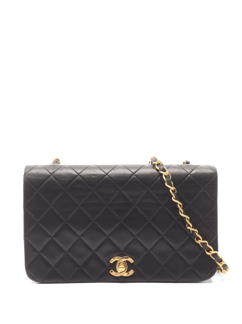 CHANEL Pre-Owned 1989-1991 Matelassé chain shoulder bag - Black