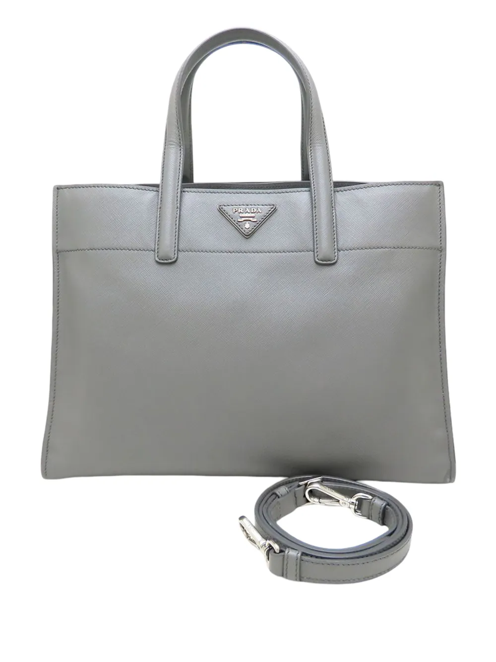 Prada Pre-Owned 2013-2026 Saffiano Soft Triple Pocket Tote satchel - Grey