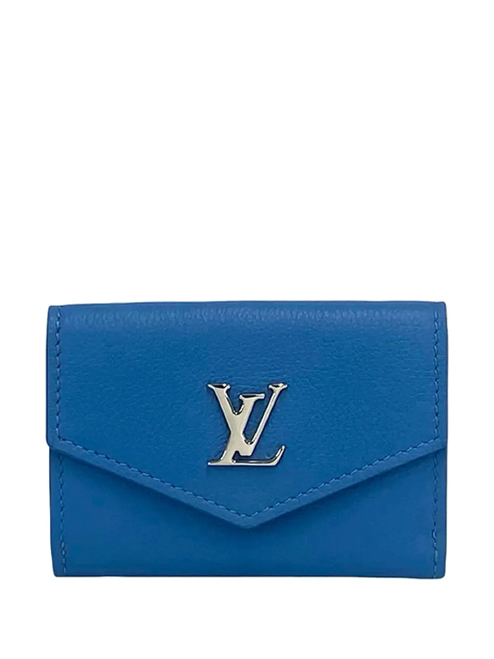 Louis Vuitton Pre-Owned 2019 Leather Lockmini Compact Wallet small wallets - Blue