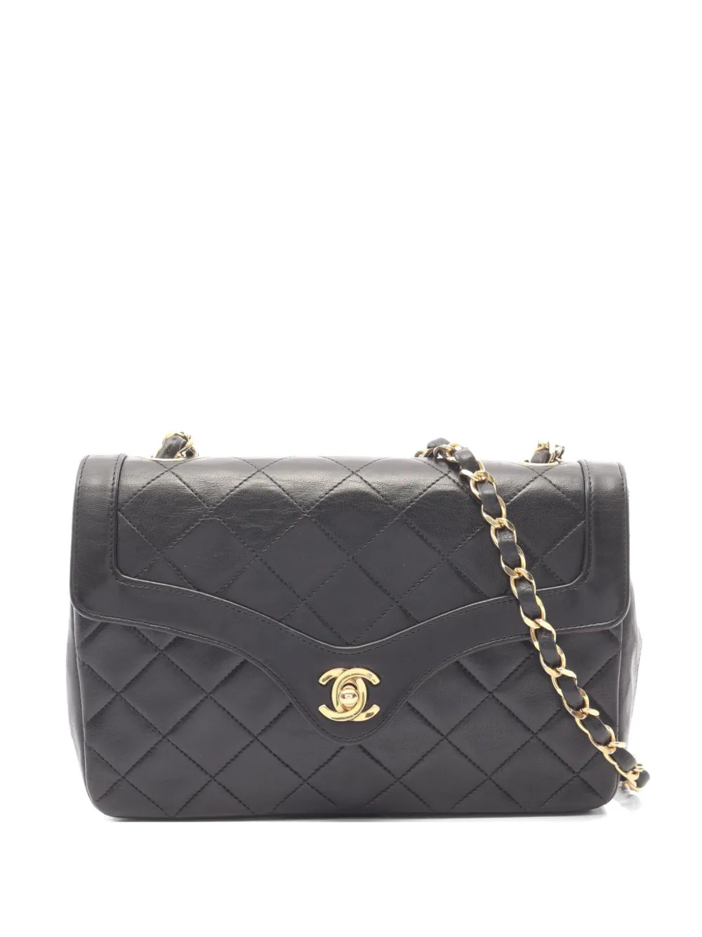 CHANEL Pre-Owned 1989-1991 Matelassé chain shoulder bag - Schwarz