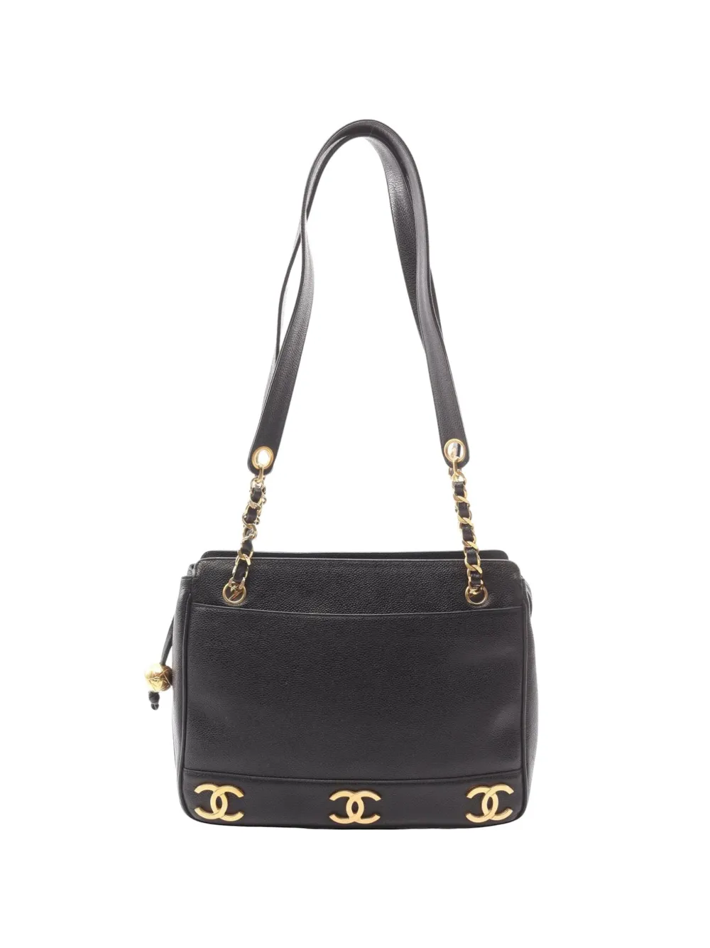 CHANEL Pre-Owned 1994-1996 Triple Coco chain shoulder bag - Nero