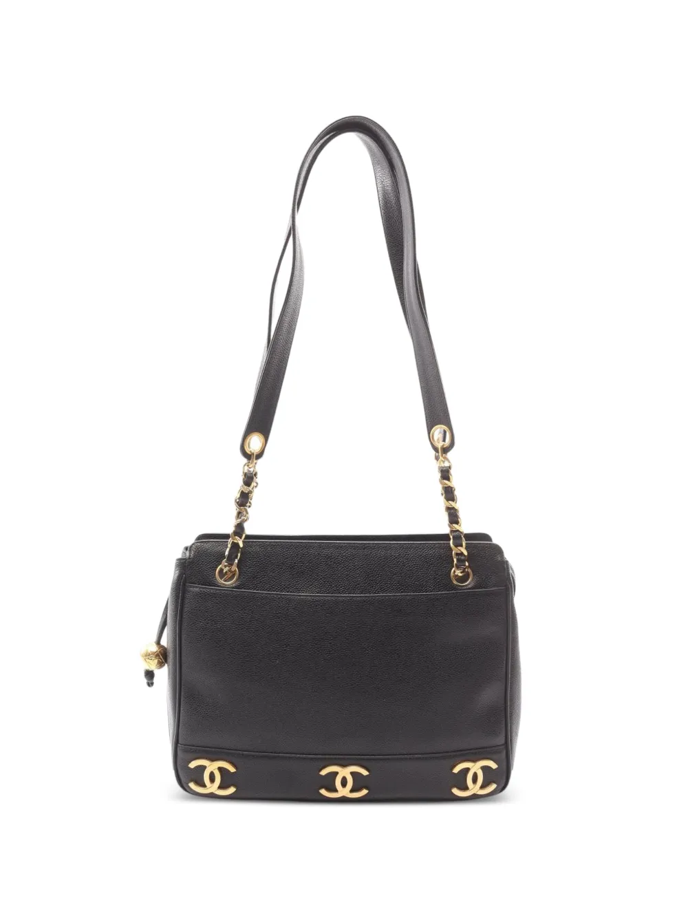 CHANEL Pre-Owned 1994-1996 Triple Coco chain shoulder bag - Nero