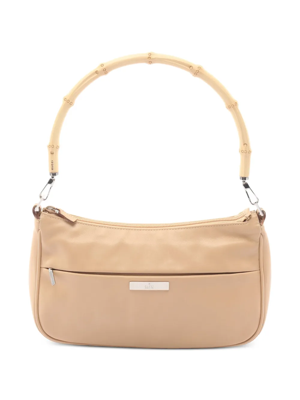 Gucci Pre-Owned 2000s Bamboo leather handbag - Neutrals
