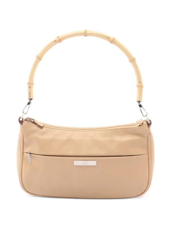 Gucci Pre-owned 2000s Bamboo Leather Handbag in Neutrals