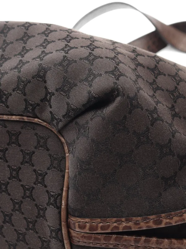 Celine Pre-Owned 2000s マカダム クロコエンボス ハンドバッグ