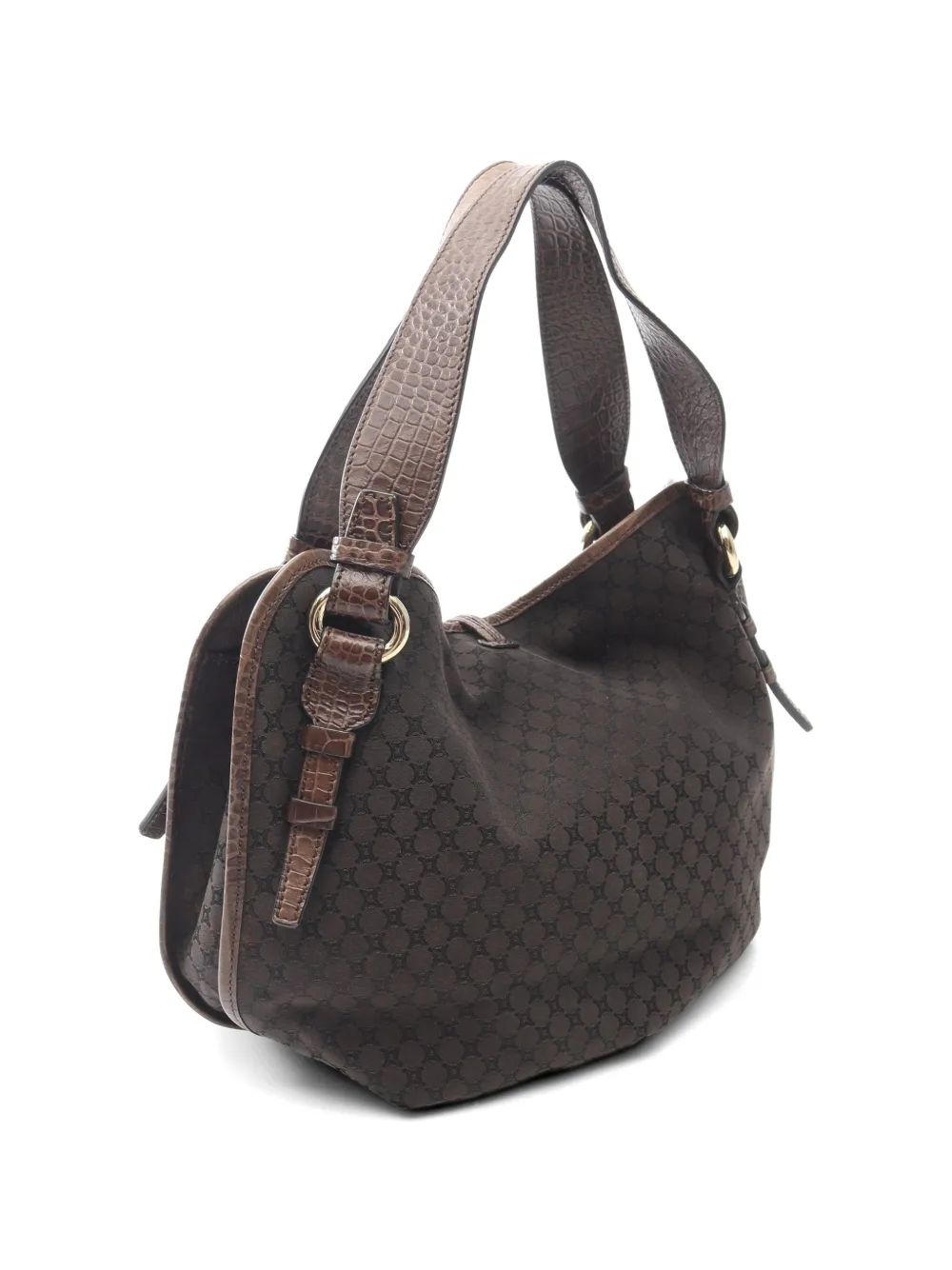 Celine Pre-Owned 2000s マカダム クロコエンボス ハンドバッグ