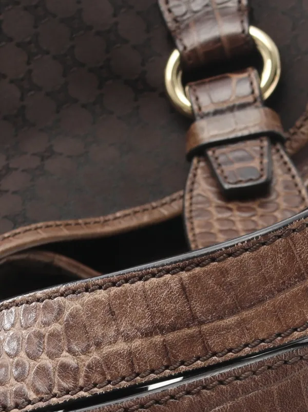 CELINE Cマカダム クロコ　ハンドバッグ Celine Pre-Owned 2000s マカダム クロコエンボス ハンドバッグ