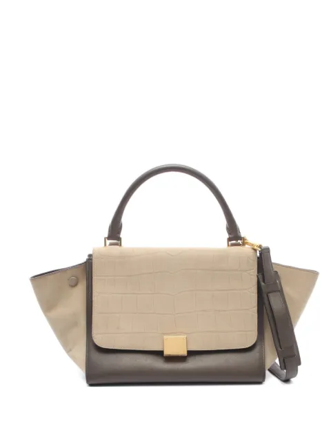 Celine Pre-Owned 2010s Trapeze croc-embossed handbag