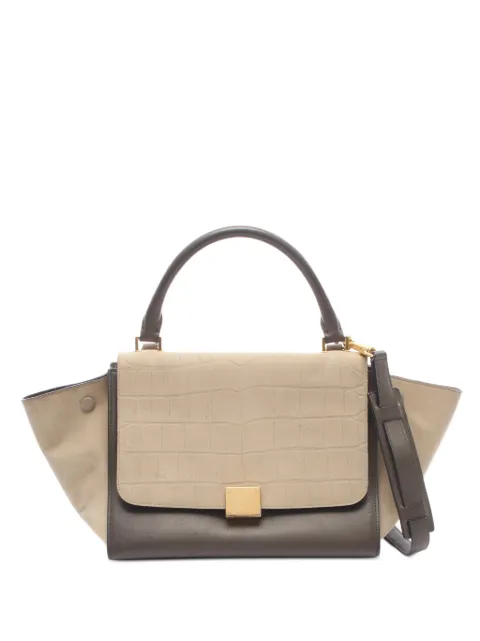 Celine Pre-Owned 2010s Trapeze croc-embossed handbag