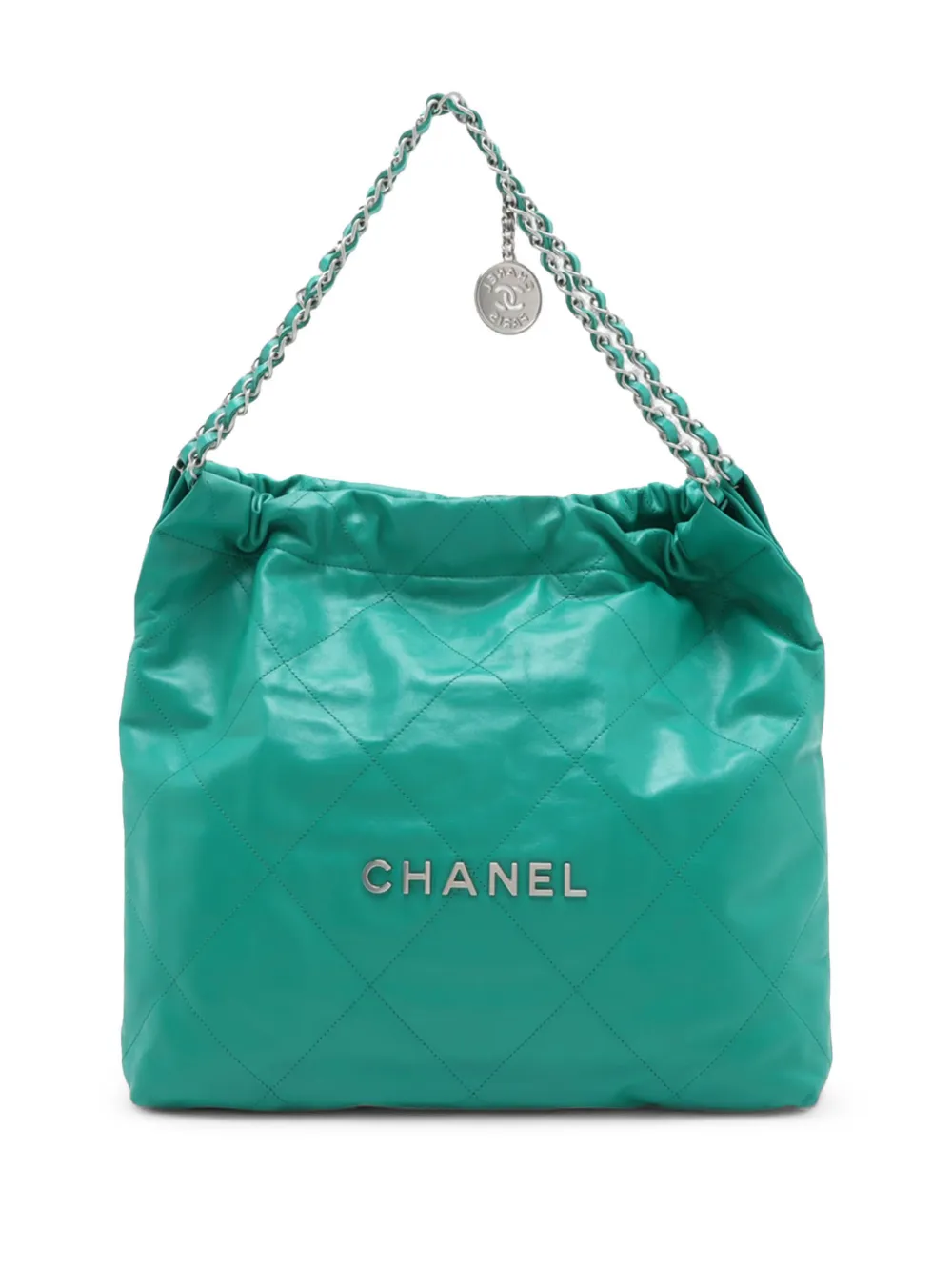 CHANEL Pre-Owned 2021-2026 Medium Quilted Shiny Calfskin 22 Handbag tote bag - Grün