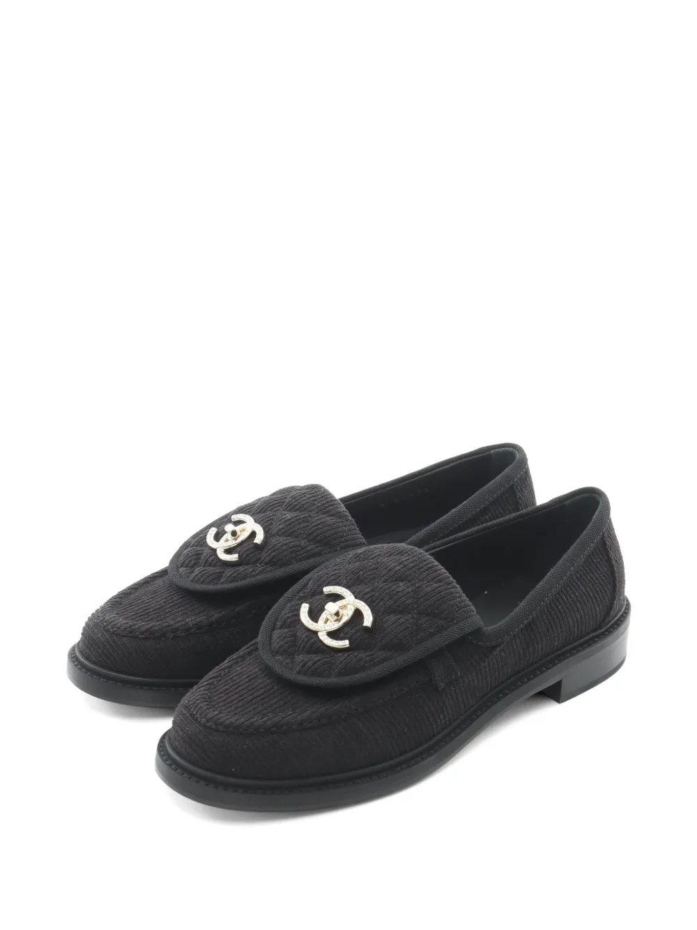 CHANEL Pre-Owned 1986-1988 Coco Mark loafers - Black