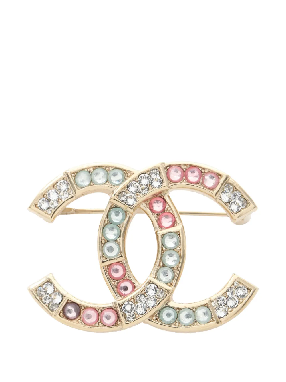 CHANEL Pre-Owned 1986-1988 Coco Mark brooch - Oro