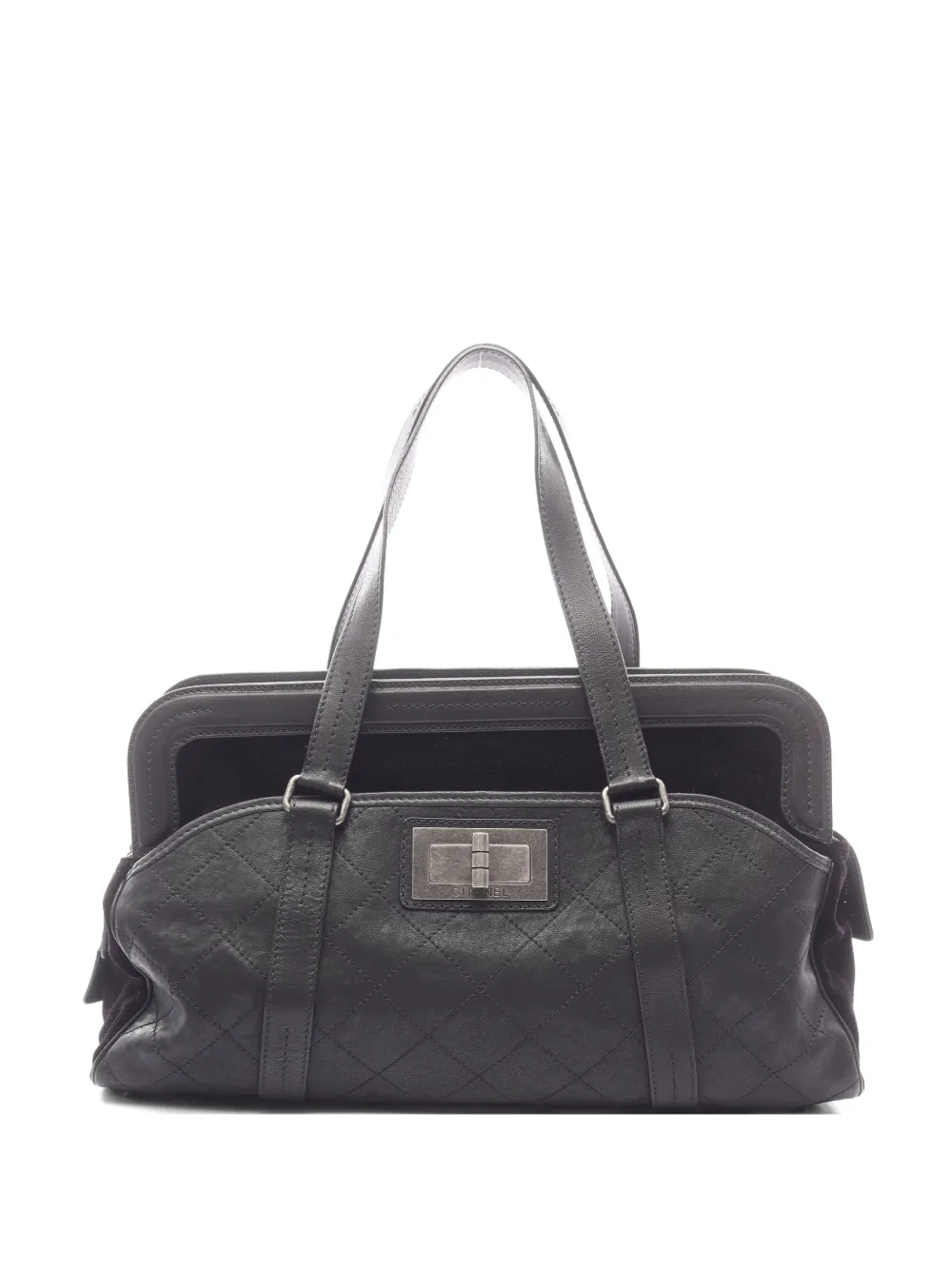CHANEL Pre-Owned 2006-2008 2.55 matelassé boston shoulder bag - Schwarz