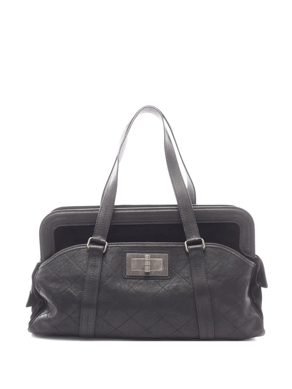 CHANEL Pre-Owned 2006-2008 2.55 matelassé boston shoulder bag - Nero