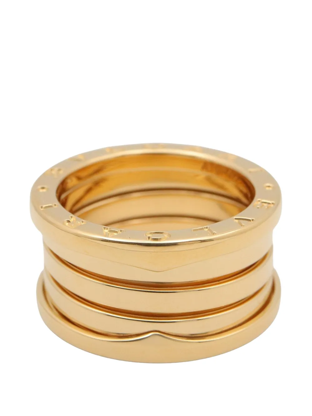 Pre-owned Bvlgari 2010s B-zero1 Four-band Ring In Gold