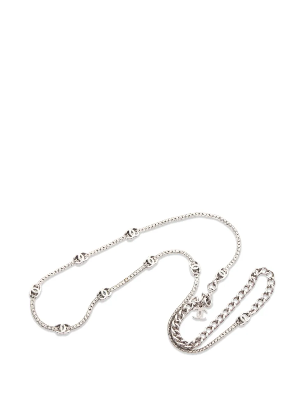 CHANEL Pre-Owned 1986-1988 Coco Mark necklace - Argento