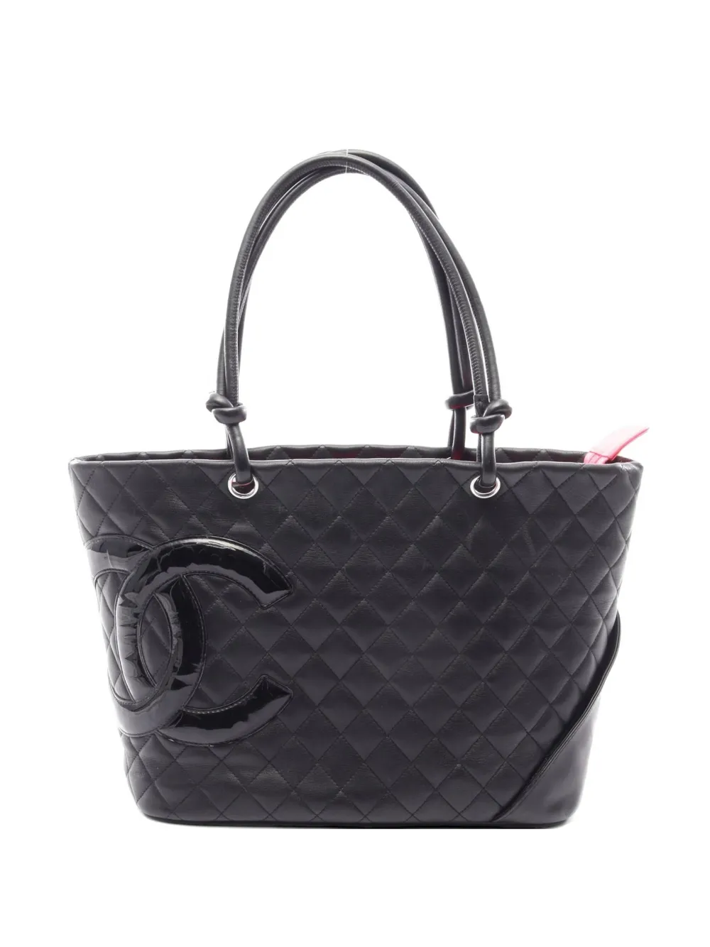 CHANEL Pre-Owned 2006-2008 Cambon line quilted tote bag - Nero