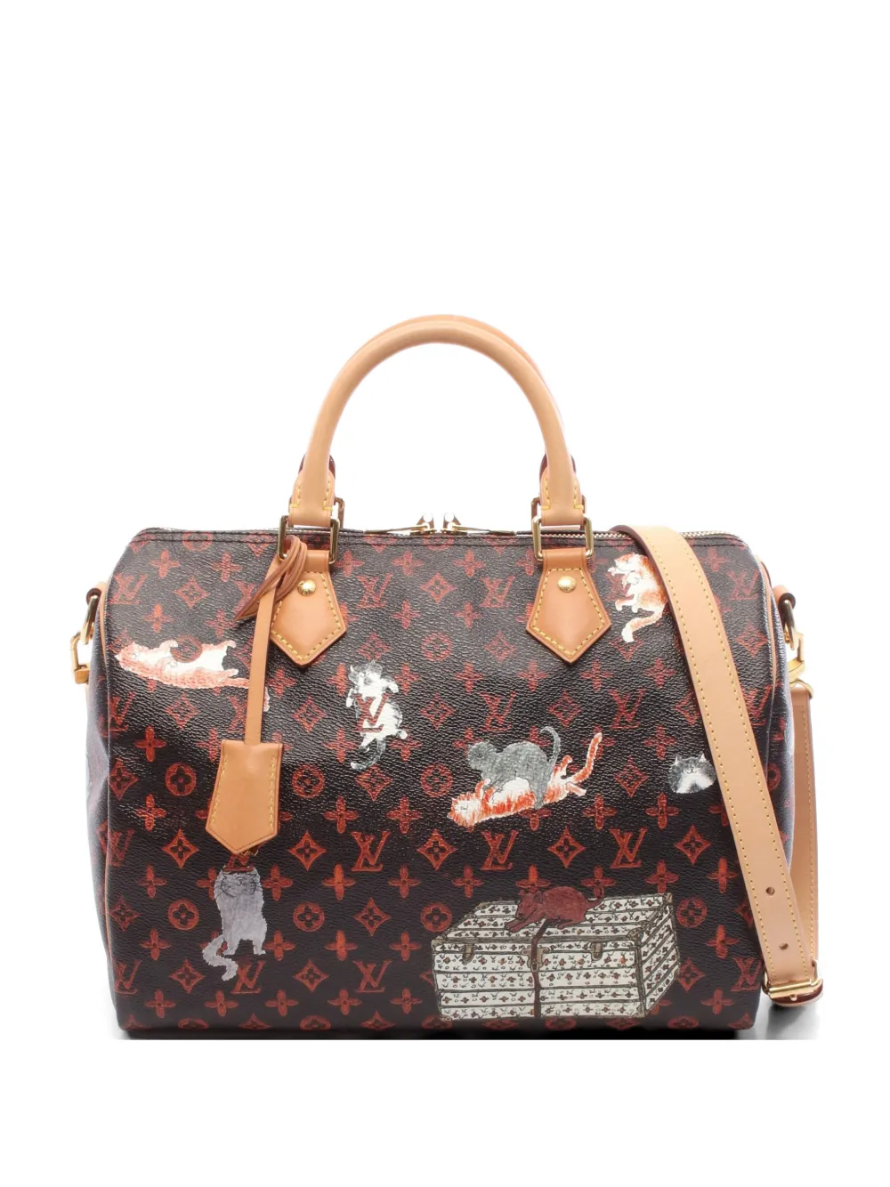 Louis Vuitton Pre-Owned 2018 30 Speedy Bandoulière Catogram tote bag - Brown