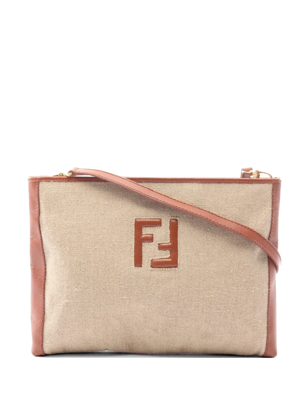 Fendi Pre-Owned FF logo cross body bag - Nude