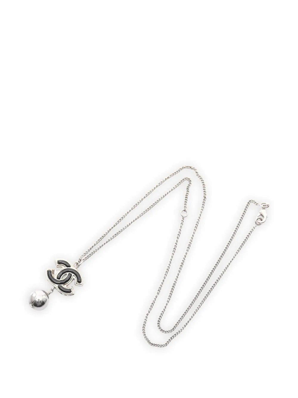 CHANEL Pre-Owned 1980s Coco Mark necklace - Argento