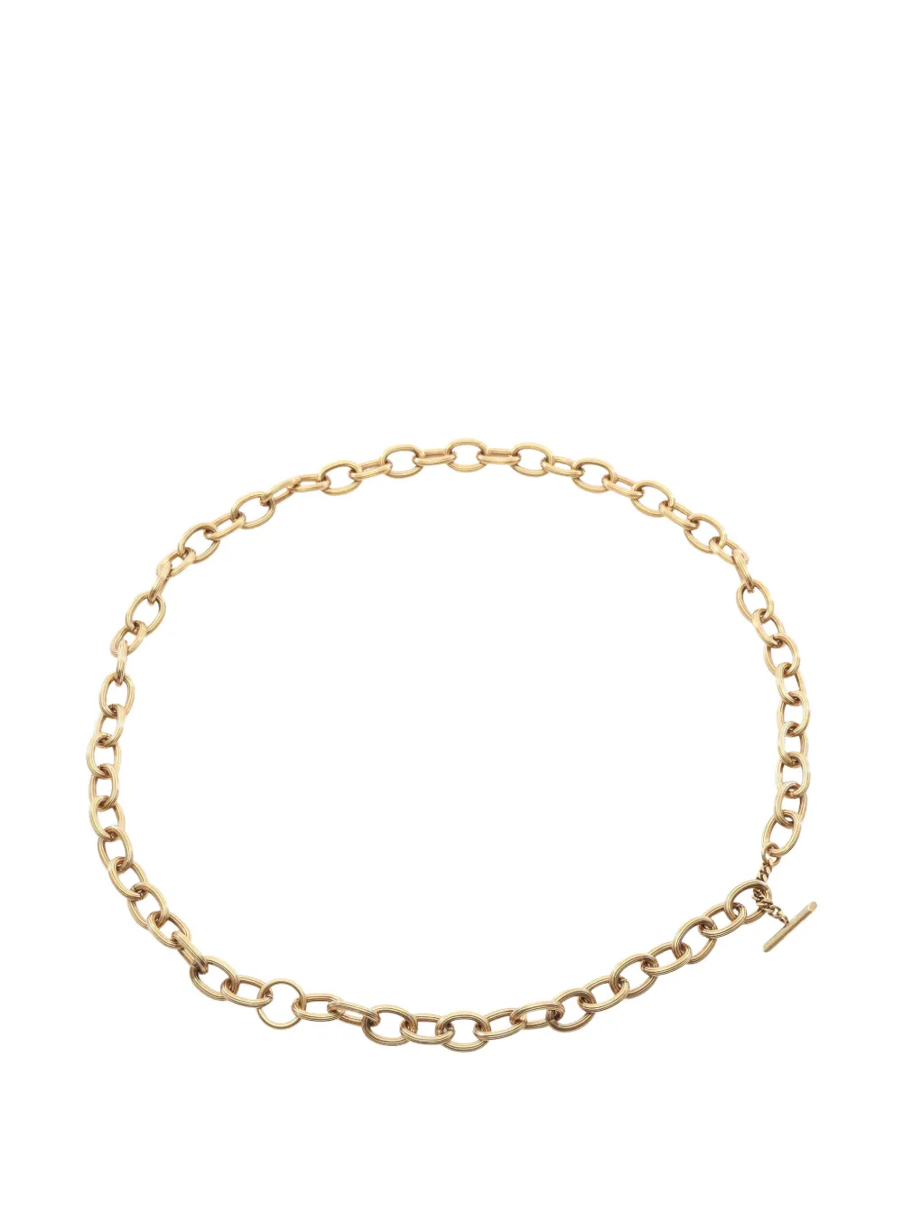 Saint Laurent Pre-Owned 2010s T-bar chain-link belt - Oro