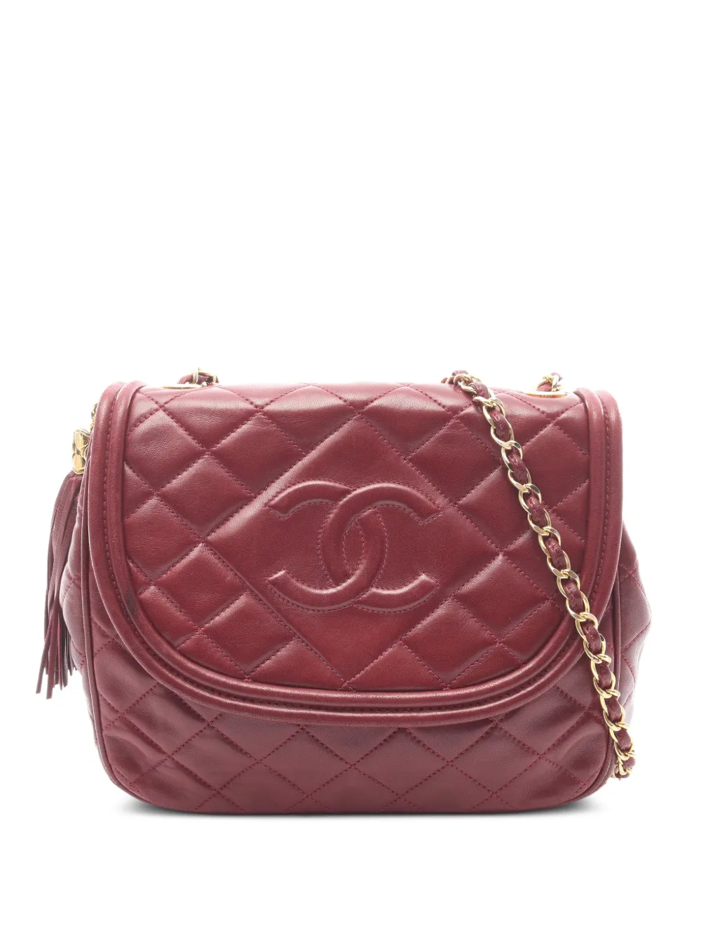 CHANEL Pre-Owned 1989-1991 Caviar CC shoulder bag - Rosso