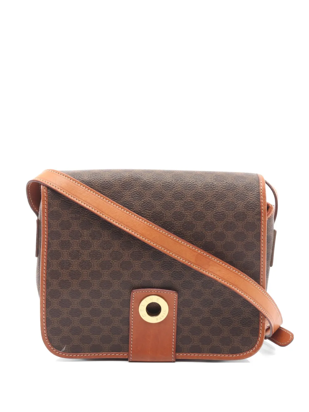 Celine Pre-Owned 2000s Macadam-pattern cross-body bag - Marrone