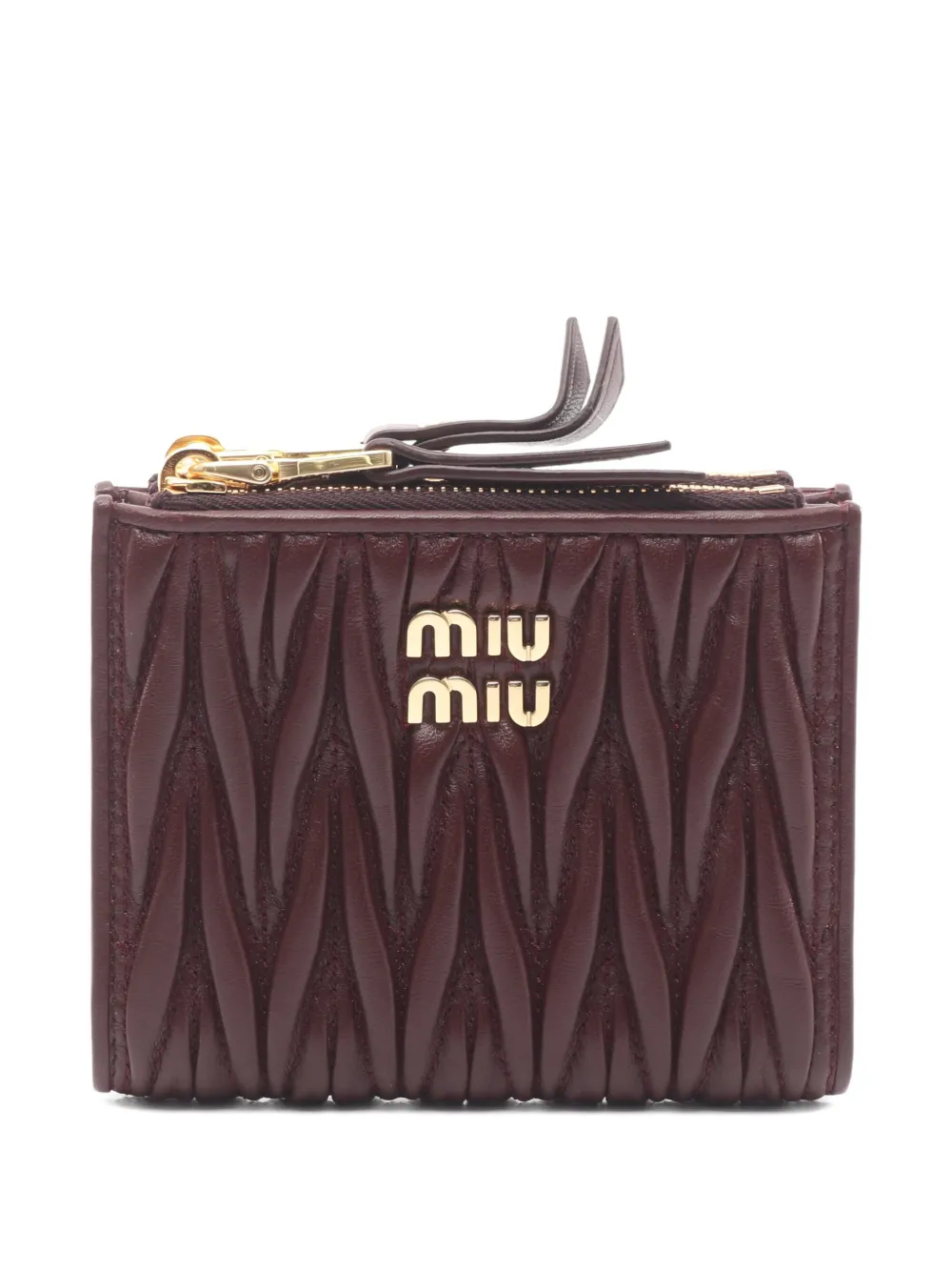 Miu Miu Pre-Owned Matelassé bi-fold wallet - Rosso