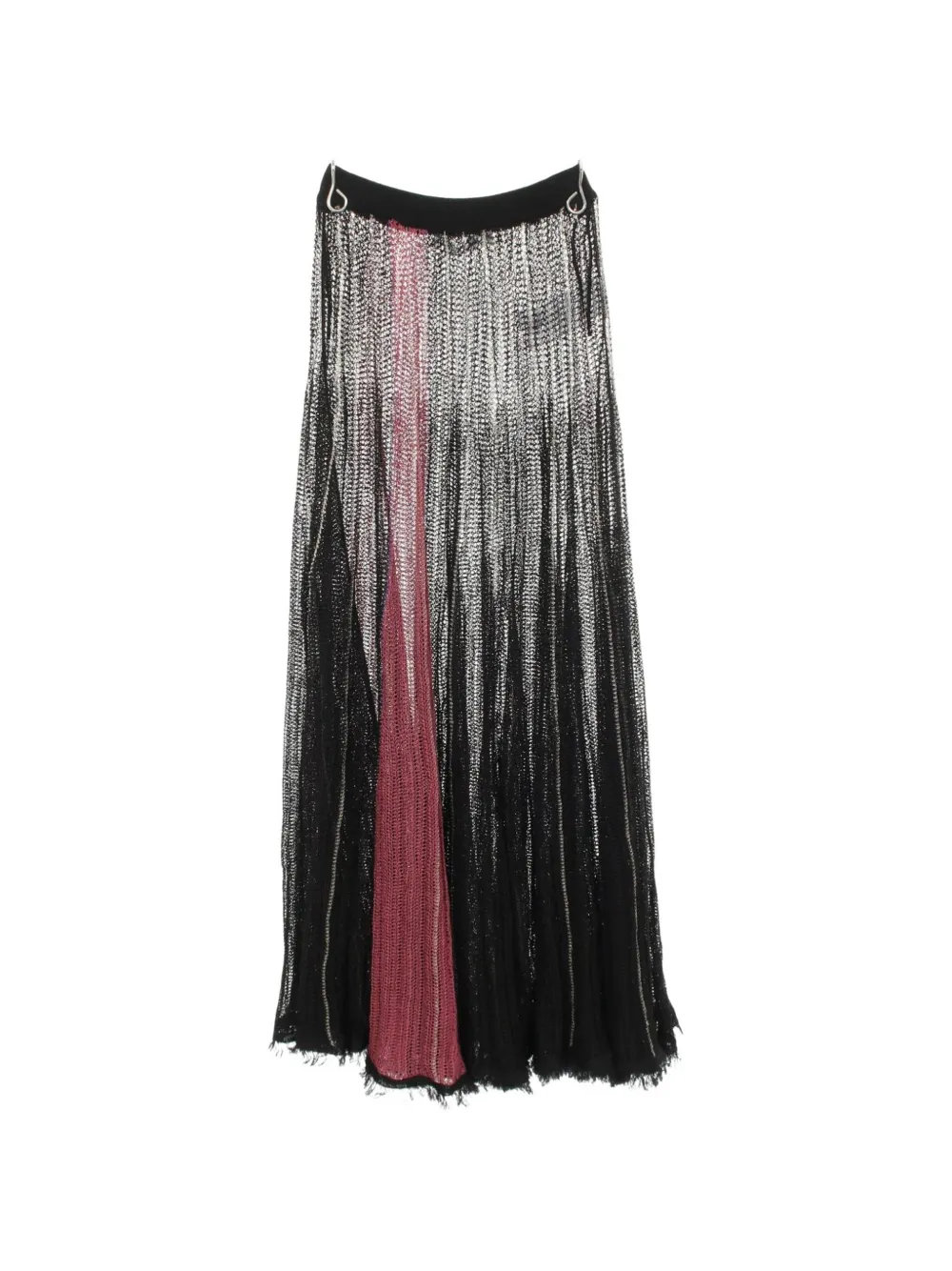 Christian Dior Pre-Owned mesh panelled maxi skirt - Nero