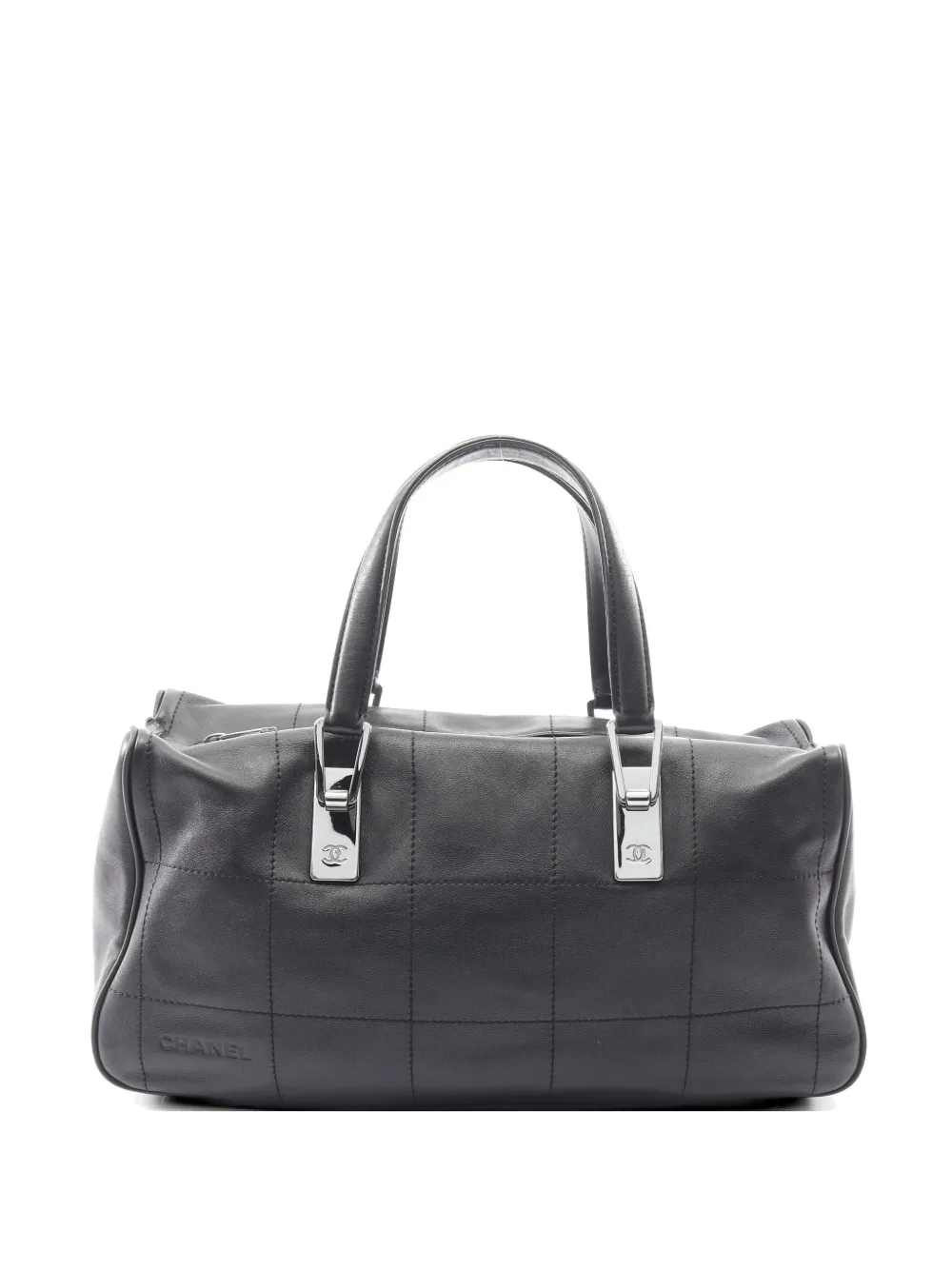 CHANEL Pre-Owned 2003-2004 Chocolate Bar lambskin tote bag - Black