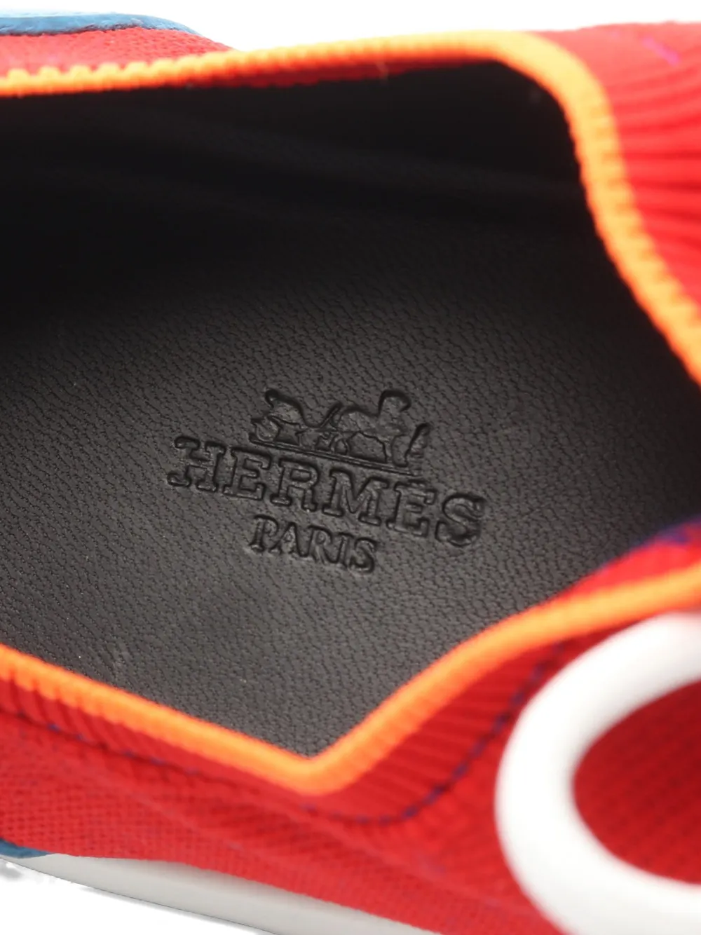 Pre-owned Hermes 2010s Exploit Knit Sneakers In Blue