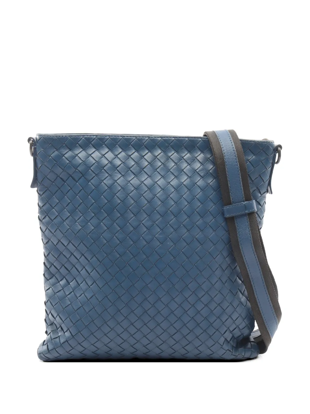 Bottega Veneta Pre-Owned 2000s small Intrecciato messenger bag - Blu
