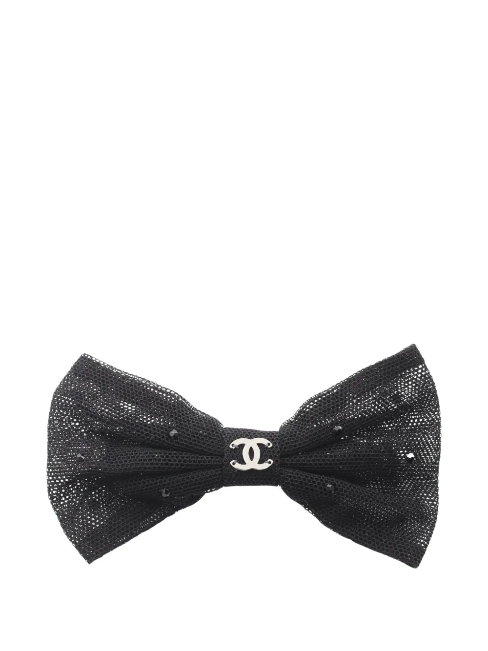 CHANEL Pre-Owned 1986-1988 Coco Mark Rhinestone barrette - Schwarz